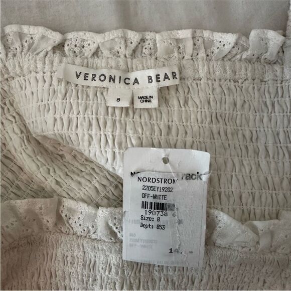 NWT Veronica Beard Denise Smocked
Bodice Peplum PuffSleeve Mini Dress-S6 - Picture 8 of 8